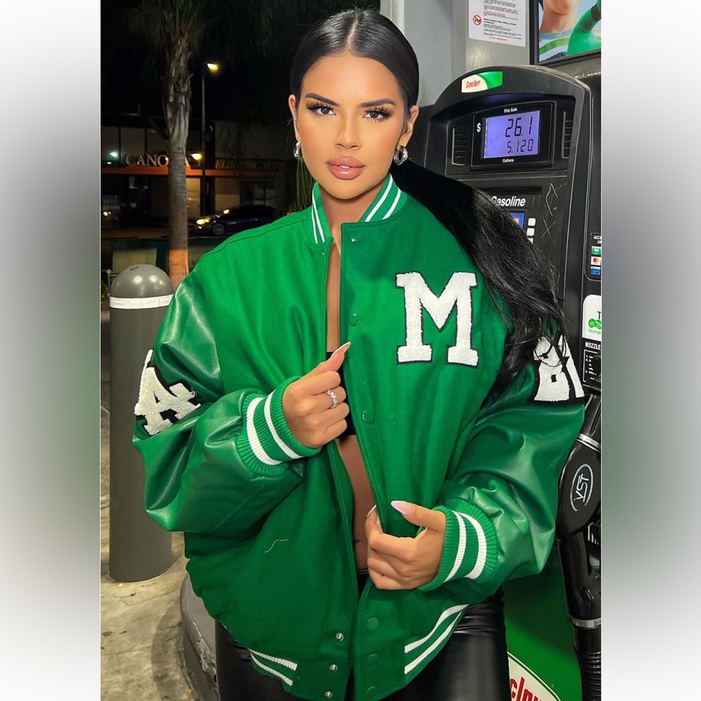 Kelly Green Varsity Jacket